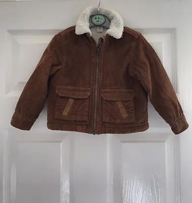 Buy Tu Brown Corduroy Teddy Fleece Lined Coat Jacket Age 12 - 18 Months • 6.99£