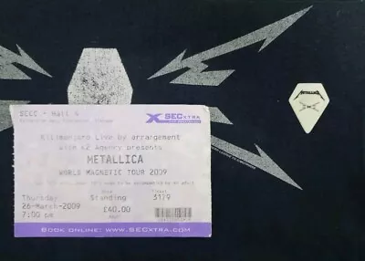 Buy METALLICA Death Magnetic Tour Pick, Ticket, T-Shirt Large • 19.99£