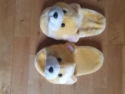 Buy BRAND NEW Yellow Teddy Bear Slippers Adult Small 3-4 Size • 0.99£