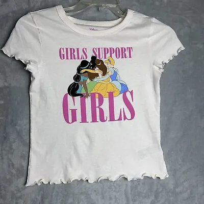 Buy Disney Princesses Shirt Girls XL 14-16 Off White Cream Girls Support Girls • 5.57£
