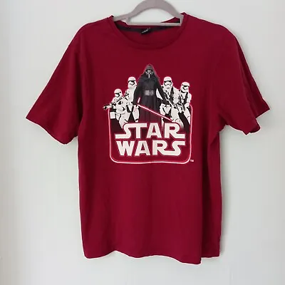 Buy STAR WARS Kylo Ren The Force Awakens Burgundy Red Cotton T-shirt Size Medium • 10£