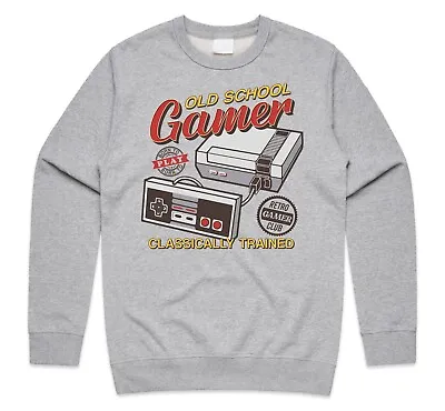 Buy Old School Gamer SNES Jumper Sweatshirt Funny Retro Gaming Game Gift Vintage • 23.99£