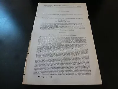 Buy Government Report 1892 A.L.H Crenshaw Jackson Co MO Mules Taken Army Civil War • 17.84£