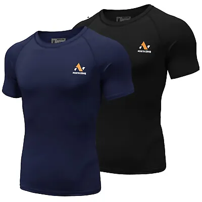 Buy Men's Compression T-shirt Athletic Rash Guard Short Sleeve  • 12.95£