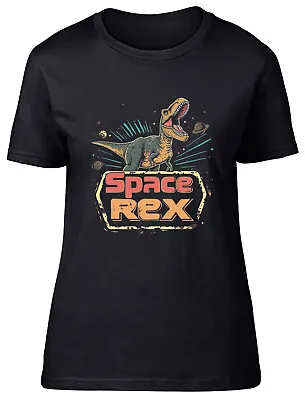 Buy Space Rex Womens T-Shirt T-Rex Dinosaur Celestial Universe Ladies Gift Tee • 8.99£