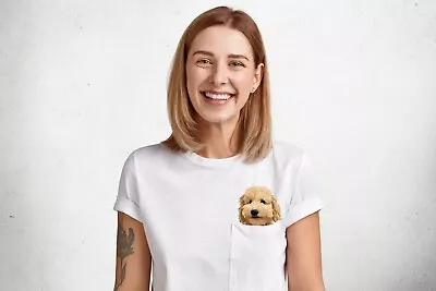 Buy Goldendoodle Dog Middle Finger Pocket T-shirt Funny Gift Idea Christmas Gift • 18.89£