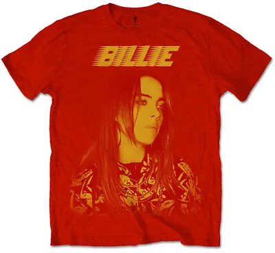 Buy Billie Eilish Racer Logo Jumbo Red T-Shirt OFFICIAL • 16.59£