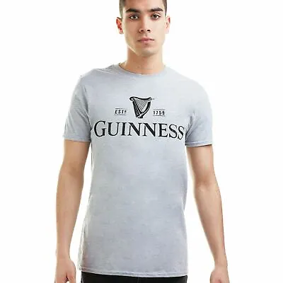 Buy Official Guinness Mens Mono Logo T-shirt Grey S - XXL • 13.99£