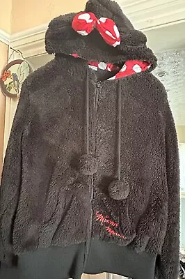Buy Minnie Mouse Zipped Fleece With Hood Size 16 • 4£