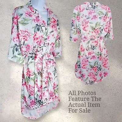 Buy SHOW ME YOUR MUMU Short Robe Kimono | High Low | Pink Green White | ONE SIZE • 24.02£