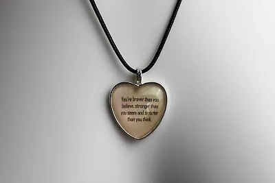 Buy Winnie The Pooh Necklace Heart Photo Jewellery Gift Birthday Xmas Quote Disney • 6.99£