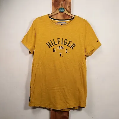Buy Tommy Hilfiger Men’s Yellow NYC 1985 Print T-Shirt  Size Small Classic • 12£