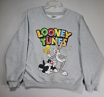 Buy Juniors Girl Looney Tunes Pullover Sweater Size Large (11-13) Gray Sweatshirt  • 7.05£