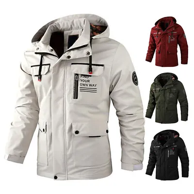 Buy Mens Fall Windbreaker Jacket Outdoor Waterproof Sports Climbing Jacket Warm Coat • 26.55£