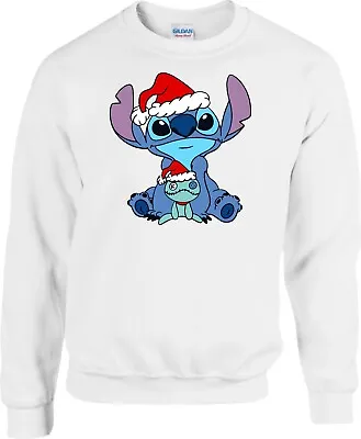 Buy Stitch Christmas Sweatshirt,Disney Family Outfits Unisex Adults Kids Top • 18.99£