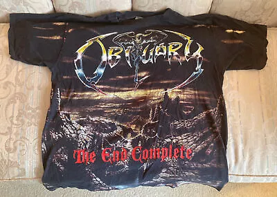 Buy Vintage 1993 Obituary The End Complete T Shirt XL Bolt Thrower Deicide Death • 406.37£