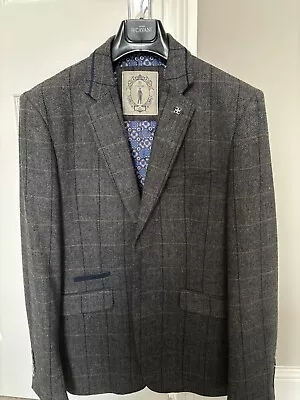 Buy Men’s Cavani Blazer Brown Check Wool Blend Jacket - 40 Regular • 15.50£