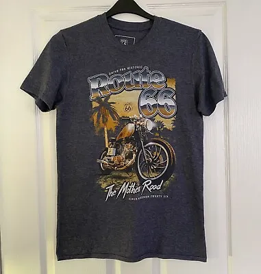 Buy Route 66 Mens Tshirt Small 34”-36” Chest Motif The Mother Road Cotton Blend • 9.99£
