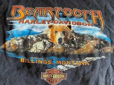 Buy Vintage Harley Davidson Beartooth T Shirt Billings Montana SZ #XL UNUSED Ride  • 47.24£
