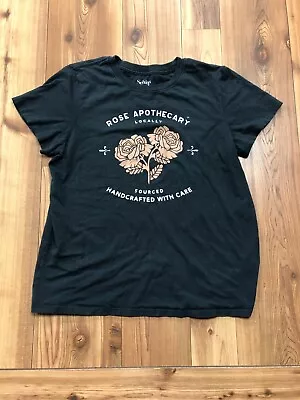 Buy Schitts Creek Brown Rose Apothecary Graphic Short Sleeve T-Shirt Womens Size L • 14.25£