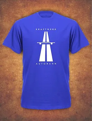 Buy KRAFTWERK Tribute AUTOBAHN RETRO TECHNO Mens T-Shirt Royal • 11.95£