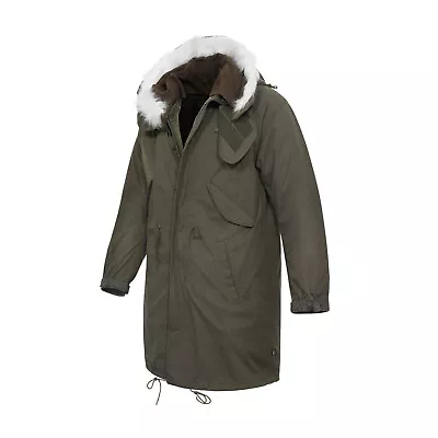 Buy Fishtail Parka US M65 Vintage Army Style Jacket Padded Hooded Field Coat Green • 180.49£