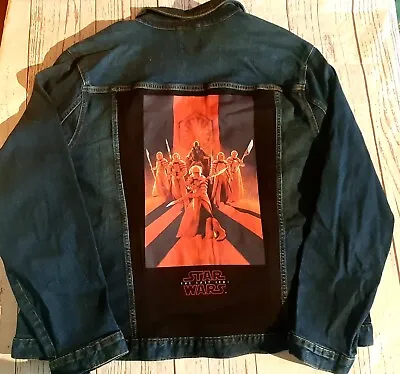 Buy Reworked TU Man Denim Jacket With Star Wars The Last Jedi  On Back Size XL • 45.99£