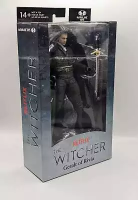 Buy The Witcher | Geralt Of Rivia With Cloth Cape | 7 Inch Figure | McFarlane Toys • 19.99£