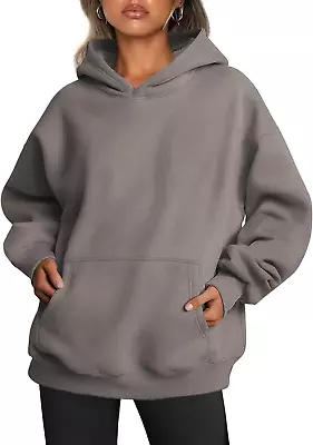 Buy Ladies Oversized Hoodies Pullover Long Sleeve Sweatshirt Autumn Winter Thermal F • 38.34£
