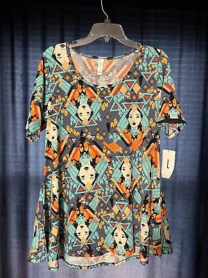 Buy NWT LuLaRoe Disney Perfect T Shirt Sz L Multi-color Pocahontas Aztec Print • 19.30£