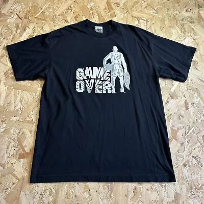 Buy Vintage Game Over Basketball Stitch Black T-Shirt Made In USA XL • 14.99£