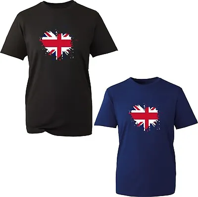 Buy Union Jack T-Shirt UK Flag Heart Britain England United Kingdom Patriotism Gift • 9.99£