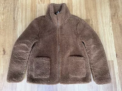 Buy Ladies NEXT Tan Brown Teddy Short Jacket Coat Size UK 14 • 12£