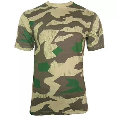 Buy German Splinter Camouflage T-Shirt - 100% Cotton Army Camo Military Top New • 14.95£