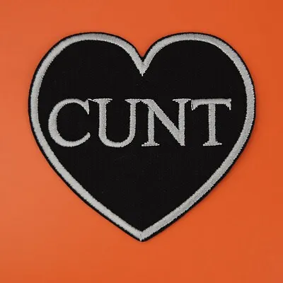 Buy C*NT BLACK HEART Iron On Patch: Loveheart Love Pussy Gothic Goth Emo Alt Gift • 3.50£