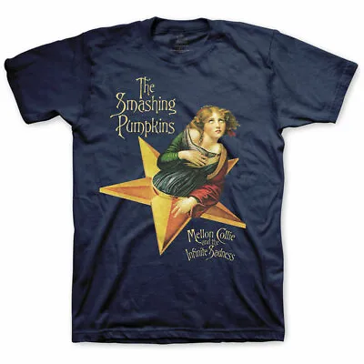 Buy The Smashing Pumpkins Mellon Collie Navy T-Shirt NEW OFFICIAL • 16.59£
