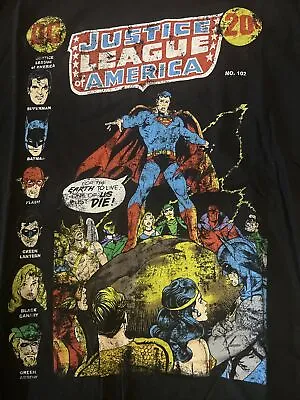 Buy Justice League Of America Mens Issue #102 Book Cover T Shirt XL DC Comics • 12£