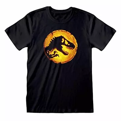 Buy Jurassic World  Domi - Amber Logo Unisex Black T-Shirt Small - Small - K777z • 14.48£