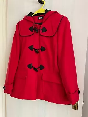 Buy 1950s Duffle Jacket Coat Rockabilly Red Size 16 Not Original 1950s But Lookalike • 40£