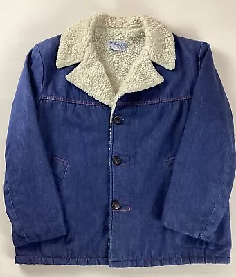 Buy Vintage Denim Rancher Coat Chore Coat Sherpa Lined Size XL • 34.99£