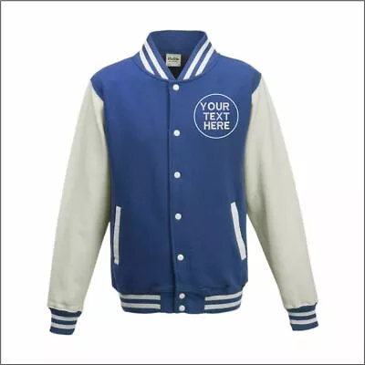Buy Personalised Custom Embroidered American Baseball Jacket College Varsity Casual • 26.15£