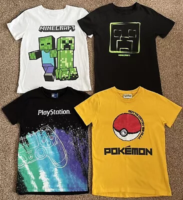 Buy 4x Next Minecraft PlayStation Pokémon T-shirts Age 9 - Great Condition • 12£