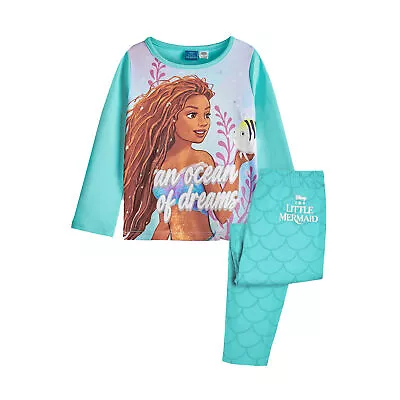 Buy The Little Mermaid Girls Ariel Long Pyjama Set NS8324 • 14.39£