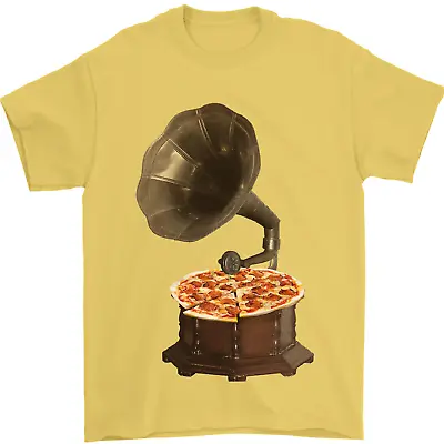 Buy Pizza Gramophone Vinyl Records Turntable DJ Mens T-Shirt 100% Cotton • 10.48£