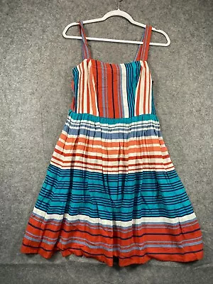 Buy Gypsies Moondust Dress Womens Small Blue Stripe A Line Sleeveless Casual Ladies • 15.15£
