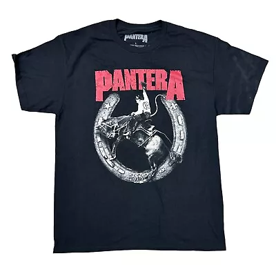 Buy Pantera T-Shirt Graphic Print Short Sleeve Band Black Mens Large • 19.99£