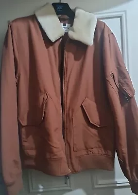 Buy  Topman Jacket In Tan With Borg Collar Large • 25.99£