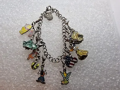 Buy Walt Disney Charm Bracelet With Pooh Goofy Donald Little Mermaid TinkerBell Rare • 29.95£