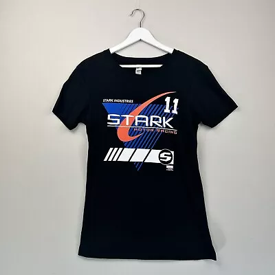 Buy Marvel Stark Industries Motor Racing T Shirt Womens Large Black Graphic Print • 14.99£