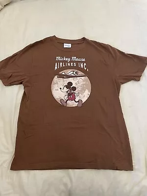 Buy Disneyland Paris Mickey Mouse Airlines T Shirt 2XL • 2.99£